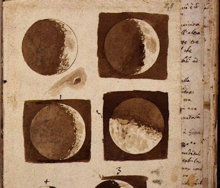 Galileo Galilei’s First Drawings of the Moon After Seeing It Through the Telescope in 1609 ...