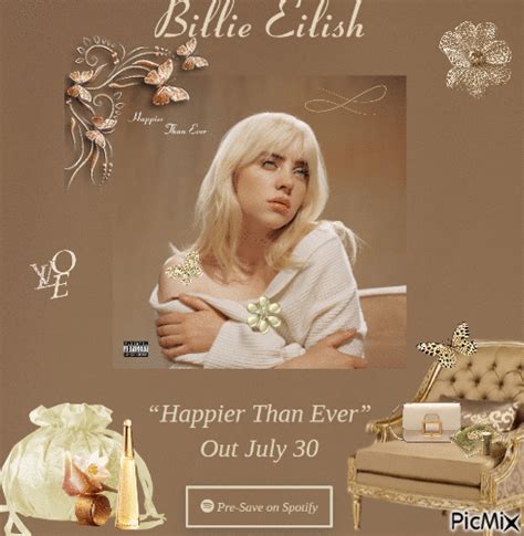 Billie Eilish ...Happier than Ever - GIF animado gratis - PicMix