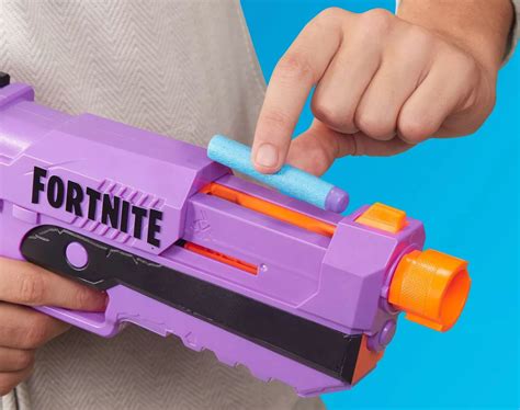 NERF Fortnite DP-E Exclusive Dart Blaster Toy Dual 3-Dart Blasting ...