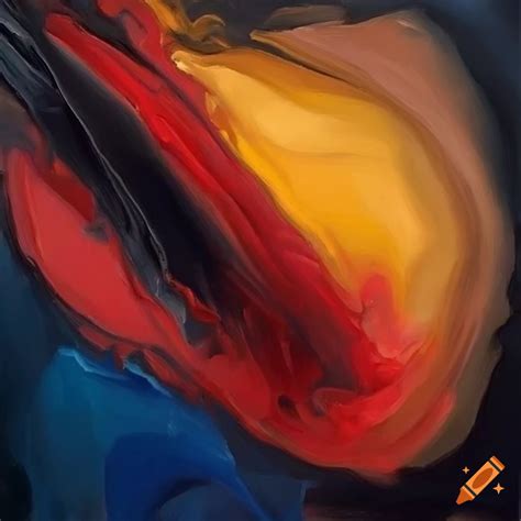 Beautiful and modern abstract oil painting