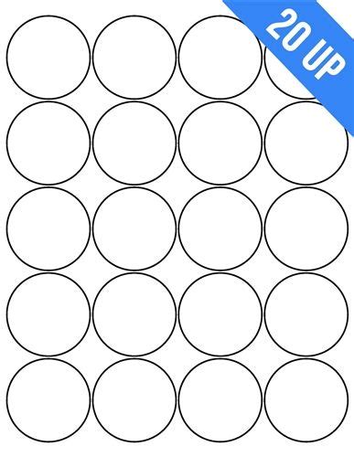 2" Circle - 20 UP - Labels on Sheets | Printable label templates, Label templates, Round sticker ...