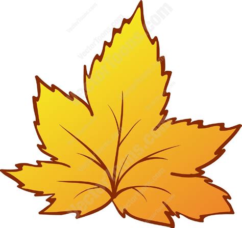 Yellow Autumn Leaf | Fall leaves cartoon, Autumn leaves, Leaf silhouette