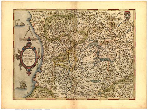 Mediolanensis, 1570 Ortelius - Old Map Reprint - World - OLD MAPS