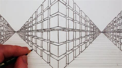 Cube Perspective Drawing at GetDrawings | Free download
