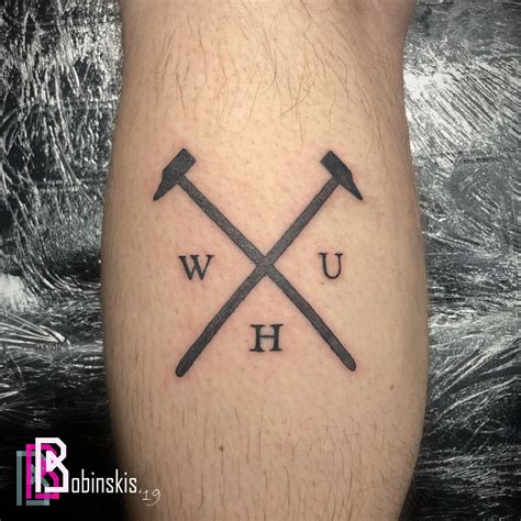 West Ham United piece by Michaela May | Tattoos, Hammer tattoo, Tattoo designs