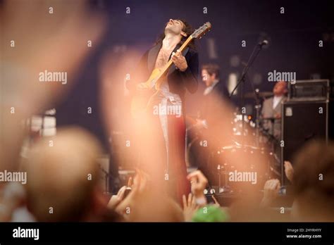 King Charles, rock guitarist, playing at a festival in Latvia 16/11/2011 Stock Photo - Alamy