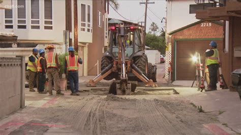 Mission Beach streets reopen after water main break | cbs8.com