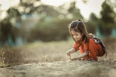 Girl Child Playing Sand Royalty Free Photo