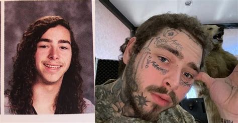 Before and After Tattoos- Post Malone | Celebrities, Celebrities before and after, Tattoos