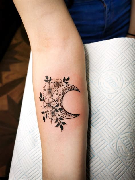 Mandala moon tattoo | Forearm tattoo women, Small forearm tattoos ...