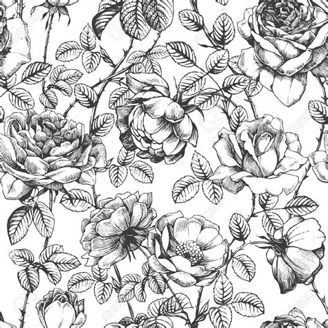 Black and White Vintage Flower Wallpapers - Top Free Black and White Vintage Flower Backgrounds ...