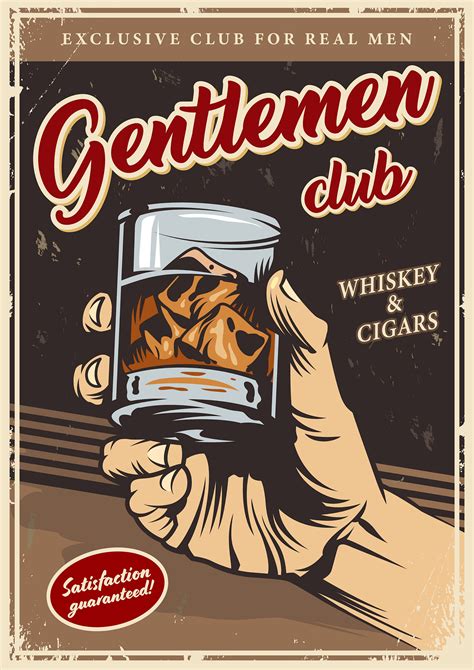 Retro Bar Poster Prints Cigars Whiskey Vintage Style Poster | Etsy