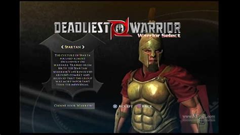 PS3 - Deadliest Warrior - Spartan vs Ninja - Perfect Kill - YouTube