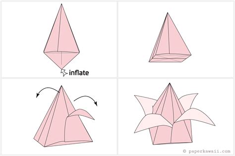 How to Make an Origami Tulip Flower & Stem