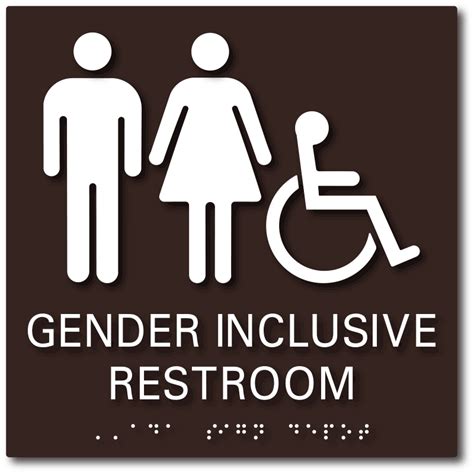 Gender Inclusive Accessible Restroom Tactile Braille ADA Signs – ADA ...