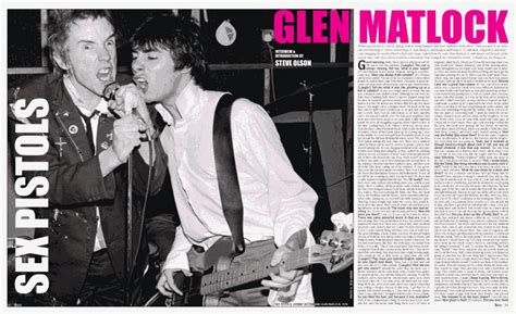 SEX PISTOLS GLEN MATLOCK | Juice Magazine