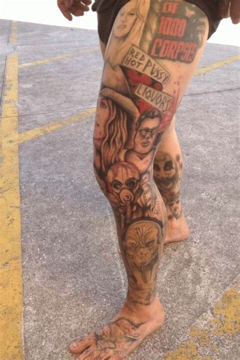 Amazing Devils Rejects | Leg tattoo men, Weird tattoos, Movie tattoos