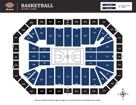 Seating Maps - Dickies Arena