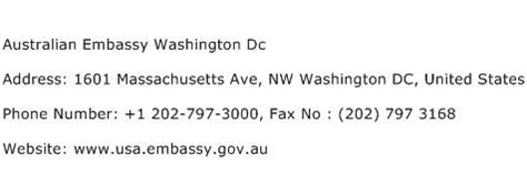 Australian Embassy Washington Dc Address, Contact Number of Australian Embassy Washington Dc