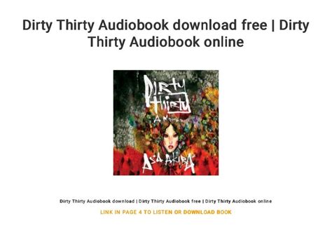 Dirty Thirty Audiobook download free | Dirty Thirty Audiobook online