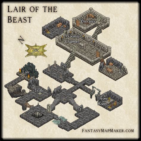 Lair of the Beast - Free Fantasy Maps