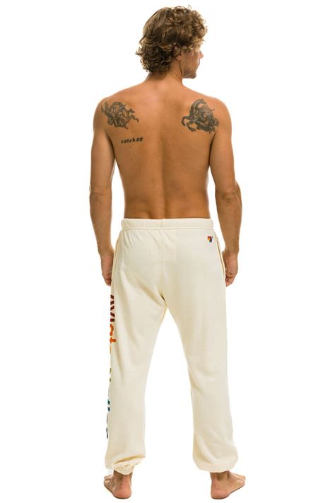 AVIATOR NATION SWEATPANTS - VINTAGE WHITE - Aviator Nation