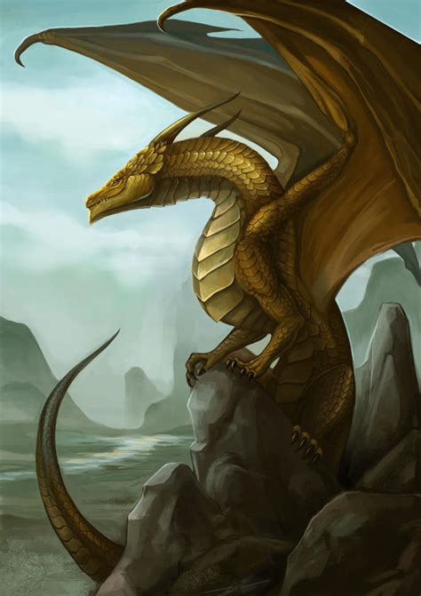 Gold dragon by NightmareMoonLuna on DeviantArt