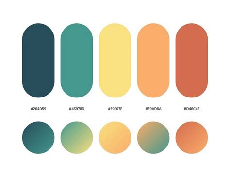 32 Beautiful Color Palettes With Their Corresponding Gradient Palettes | Gradient color design ...