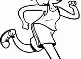 Girl Running Coloring Page At GetColoringscom  Free Printable sketch template