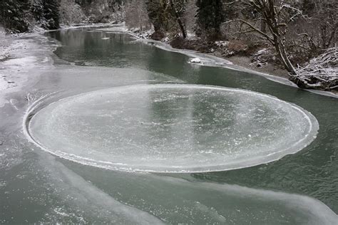 A Giant Naturally Occurring Ice Circle Appears Briefly in a Washington ...