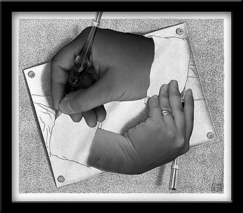 "Drawing Hands" - An homage to M.C. Escher | How to draw hands, Mc escher, Homage