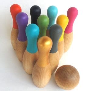 Wood Bowling Set Kids Bowling Set - Etsy