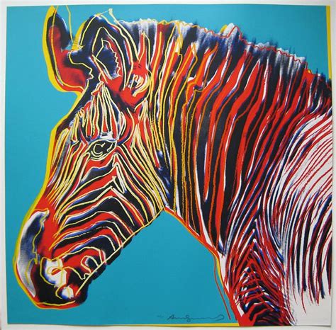 2017 Pop Art,Andy Warhol Zebra Oil Painting On Canvas,24*24inch ...