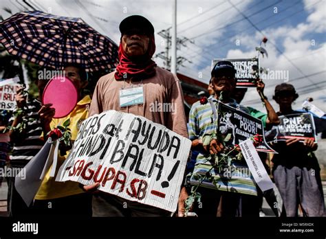 Manila, Philippines. 25th Feb, 2018. Filipino activists gather in Mendiola, Manila to protest ...