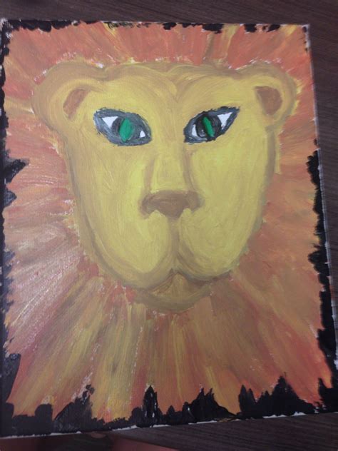 Lion -- paint on canvas | Painting, Art, Canvas