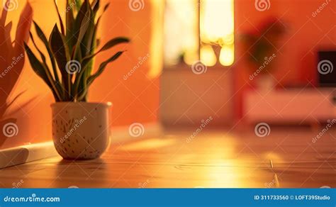 Generative AI Blur Background Interior Design Minimalist Living Room Parquet Floor Tv Cabinet ...