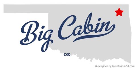 Map of Big Cabin, OK, Oklahoma