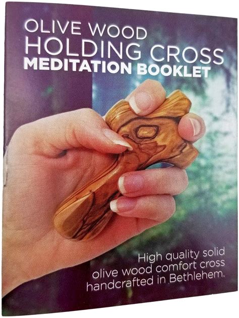 Comfort Palm Cross Cross for Prayer, Holy Land Olive Wood Deluxe Pocket Cross from Israel, Large ...