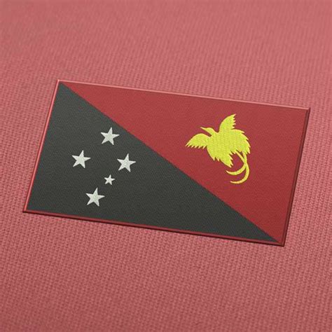 Papua New Guinea Flag Embroidery Design Download - EmbroideryDownload