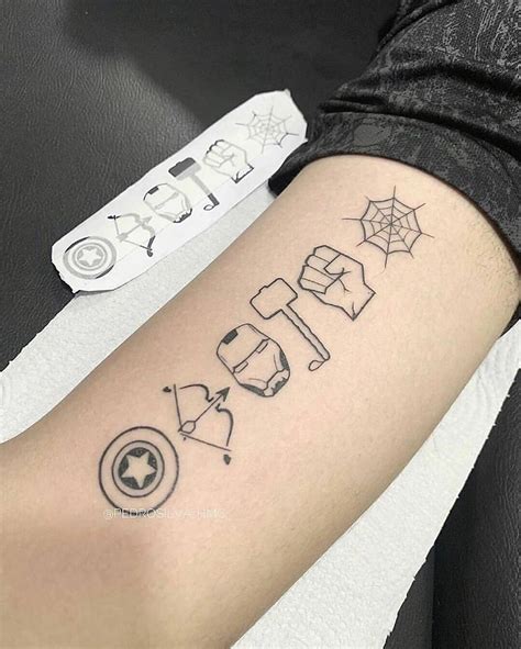 Small Avengers Logo Tattoo - Best Avengers Tattoo Ideas With Meanings ...