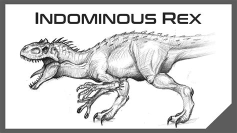 Jurassic World Indominus Rex Drawing at PaintingValley.com | Explore collection of Jurassic ...