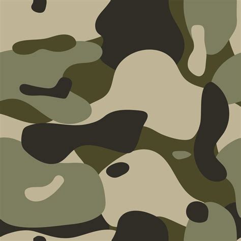 Camouflage seamless pattern, green black and khaki color vector ...