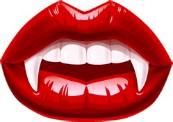 Vampire Mouth With Sexy Red Lips Sticker