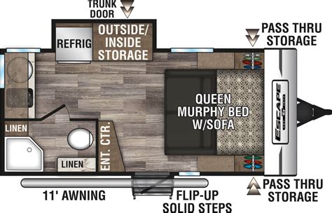 2020 Escape Travel Trailer Floorplans | KZ RV