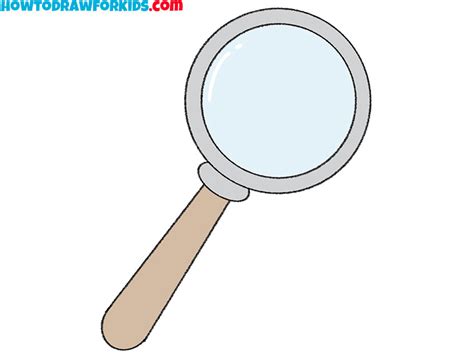 How to Draw a Magnifying Glass - Easy Drawing Tutorial For Kids