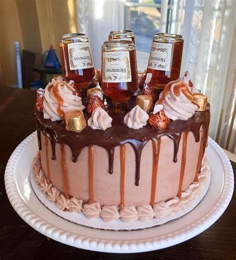 Good Morning and Good Luck! | Hennessy cake, Alcohol birthday cake, Birthday cake for him