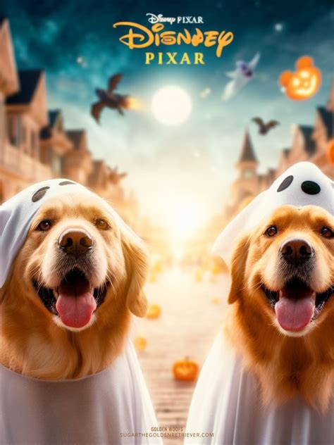 Bing Image Creator Disney Pixar AI Dog Trend - Golden Woofs