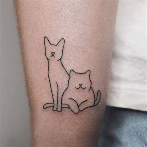 Cat Outline Tattoo