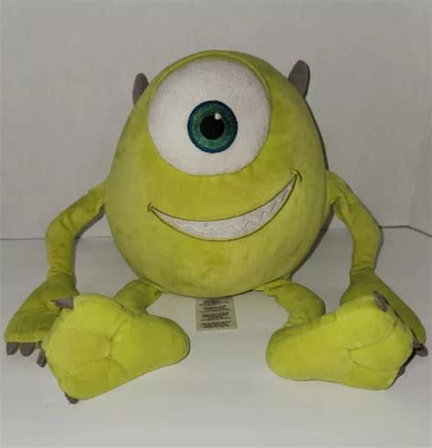 DISNEY STORE PIXAR Monsters Inc. Mike Wazowski 14 Inch Posable Stuffed ...