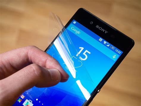 You can (and probably should) remove the horrible factory-fitted Xperia Z3+ screen protector ...